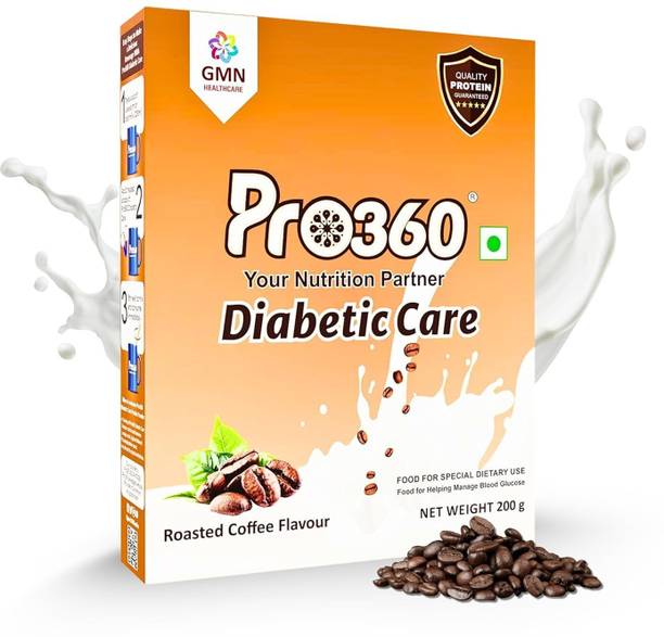 PRO360 Diabetic Care Protein Powder Supplement for Diabetes Patients Coffee Flavour