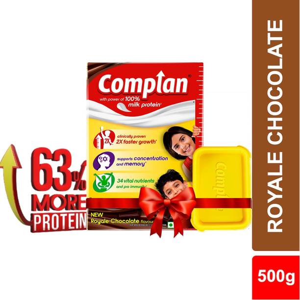 COMPLAN Nutrition Drink Powder for Children, Royale Chocolate Carton with Shaker