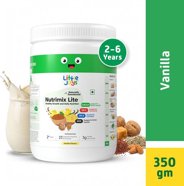 Little Joys Nutrimix Lite for Kids 2-6 years | Improves Gut Health, Vanilla Flavour
