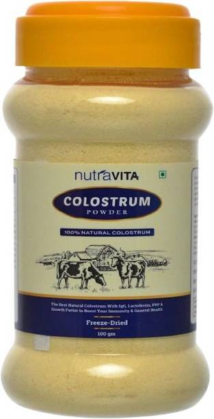 NutraVita Freeze Dried Cow Colostrum Powder 100 Grams (100% Natural) Milk Powder