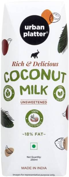 urban platter Unsweetened Coconut Milk, 250ml [18% Fat]