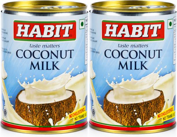 HABIT Coconut Milk 12%FAT - 400ml x Pack of 2| For Curries, Desserts, Ice Cream, Bakes