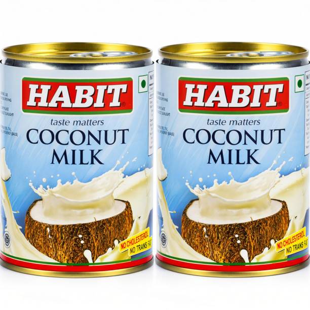 HABIT Coconut Milk 12%FAT - 400ml x Pack of 2| For Curries, Desserts, Ice Cream, Bakes