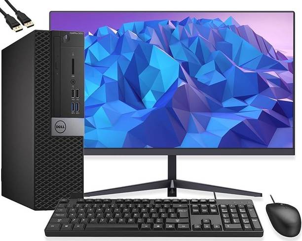 DELL (Renewed) Desktop PC Set 21.5Inch Matrix LCD ,Turbo speed best for home &office - Windows 11 Pro, Intel, 6500T ( Matrix FHD Monitor with 1 year Warranty), 530 MB Graphics Card, 8 GB DDR-4, 256 GB SSD Mini PC