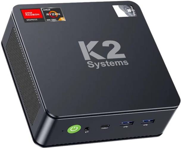 K2 Systems K2 R5 - Windows 11 Pro, AMD 600-series chipset, AMD Ryzen 5 6600H, 16 GB DDR5, 512 GB PCIe 3.0 M.2 2280 SSD Mini PC