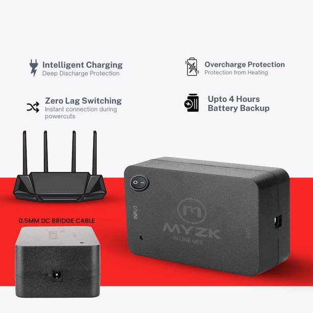 MYZK Mini UPS for 12V WiFi Router, Broadband Modem | WiFi Router UPS Power Backup Power Backup for Router