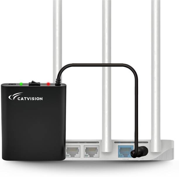 Catvision Mini UPS for Routers, 12V-2A I 2x2600 mAh Battery | Upto 4 Hours Power Backup for Router