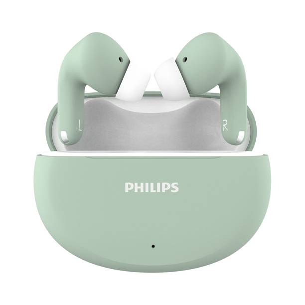 PHILIPS TAT1269 TWS Earbuds, 40H Playtime, BT 5.4, IPX5, Frosty Green Bluetooth