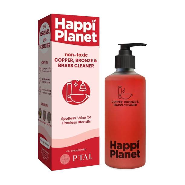 Happi Planet Copper, Bronze & Brass Cleaner | zero Abrasives, zero Scratches Dishwashing Detergent