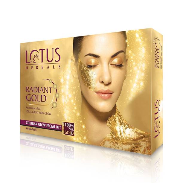 LOTUS Herbals Radiant Gold Cellular Glow Facial Kit