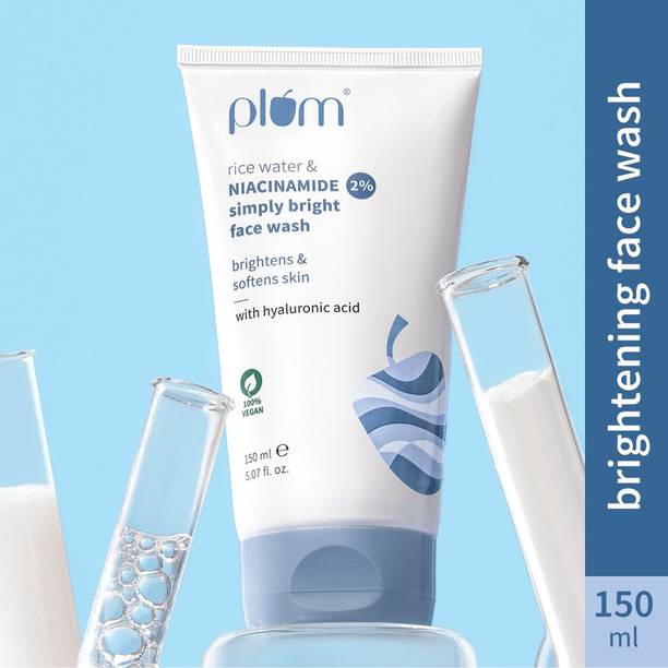 Plum Rice Water & 2% Niacinamide Dermat-tested , Gentle & Non-drying | For All S