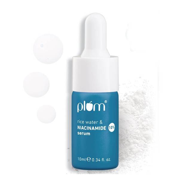 Plum 10% Niacinamide Brightening Face Serum with Rice Water|Brightens Skin from 1st Use|For All Skin Types