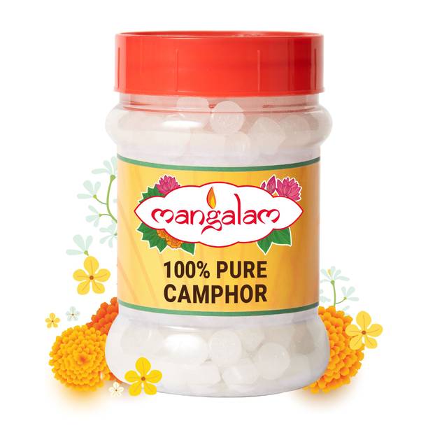 MANGALAM Camphor Tablet 100g Jar - Pack of 1