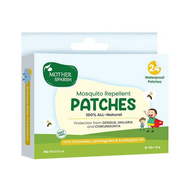Mother Sparsh 100% Natural Mosquito Repellent Patches for Babies, Protects from Dengue,Malaria
