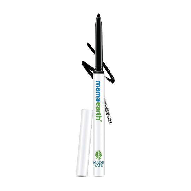 Mamaearth Charcoal Black Long Stay Kajal Black Waterproof,with Vitamin C & Chamomile for 11-Hour Smudge-free Stay