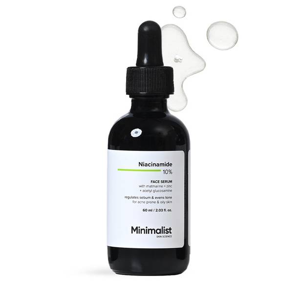 Minimalist 10% Niacinamide Face Serum for Acne Marks, Blemishes & Oil Balancing with Zinc | Skin Clarifying Anti Acne Serum for Oily & Acne Prone Skin