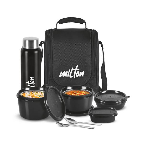 MILTON Pro Lunch Box With Insulated Fabric Jacket (180,320,450,100,750ml) 4 Cont