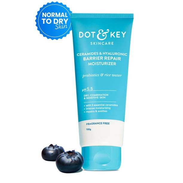 Dot & Key Ceramides & Hyaluronic Barrier Repair Moisturizer With Probiotics & Rice Water