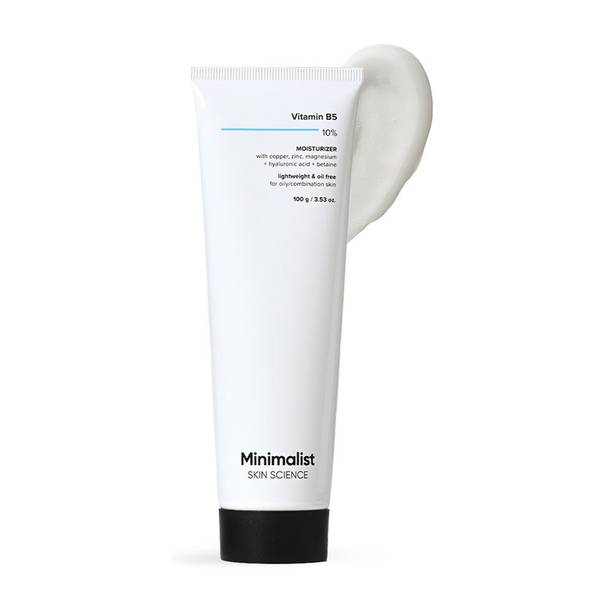 Minimalist 10% Vitamin B5 Oil Free Face Moisturizer with Zinc, Copper & HA for Oily skin