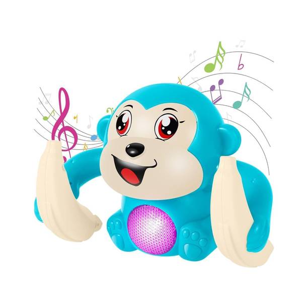 KOBBET Dancing Monkey Musical Toys for Tumble Toy with Voice Control Light & Sound Toys
