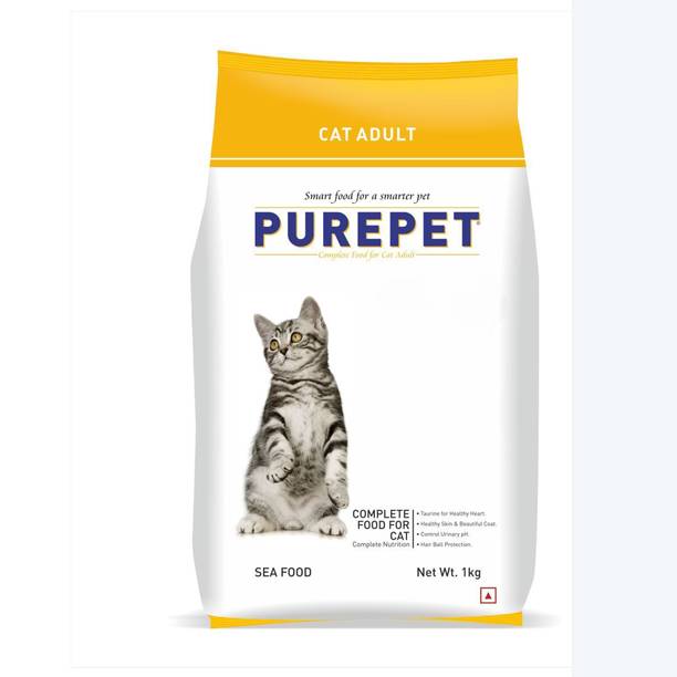 Purepet Adult Cat Food Sea Food Sea Food 1 kg Dry Adult Cat Food
