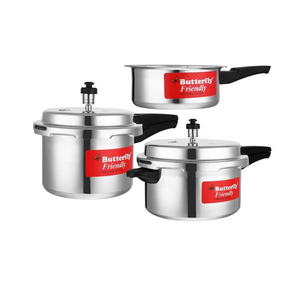 Butterfly Aluminium Pressure Cooker 2 L, 3 L, 5 L Outer Lid Pressure Cooker