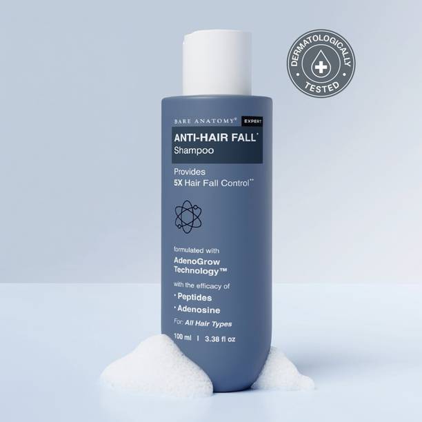 BARE ANATOMY Anti Hair Fall Shampoo | 5x Hair Fall Control & Growth with Biotin,
