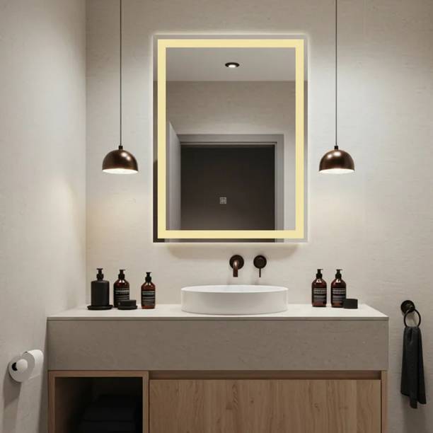 LGE Designer LED Mirror with Sensor for Bathroom 3 Tone Light-(18x24 inch) Bathroom Mirror