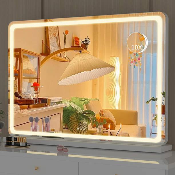 Khushi Decors 18x24 Inch LED Wall Mirror Glass with Touch Sensor Lights for Home Decor HS20 Bathroom Mirror