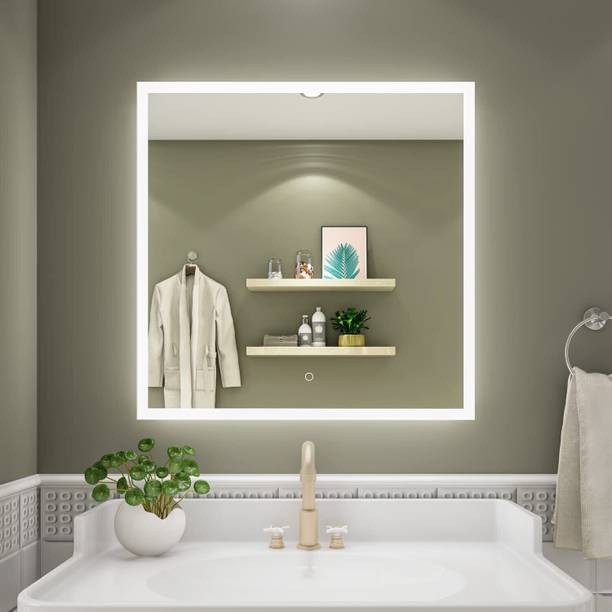 Khushi Decors Led Mirror with Light Bathroom Wall Decor 
Makeup Room 24x24 Inch LT12 Bathroom Mirror