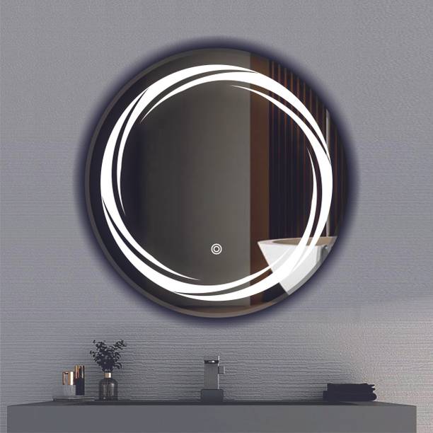 PRINCE ART Led Mirror with Light Bathroom Wall Decor 
Makeup Room 24x24 Inch LT55 Bathroom Mirror