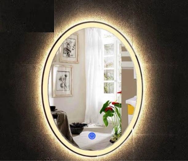 MERKEZI ART Led Mirror For Wall, Bathroom, Living Room, 3 In 1 Color, 24 x 18 Inch MB08 Lighted Mirror