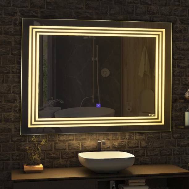 SRISTYFRAMES LED Mirror Triple Light M-012 (24"x18") Inch Wall Mount Lighted Mirror