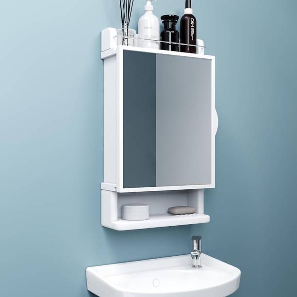 GLOXY Unbreakable Wall Mounted Acrylic Premium Multipurpose Bathroom Bathroom Mirror