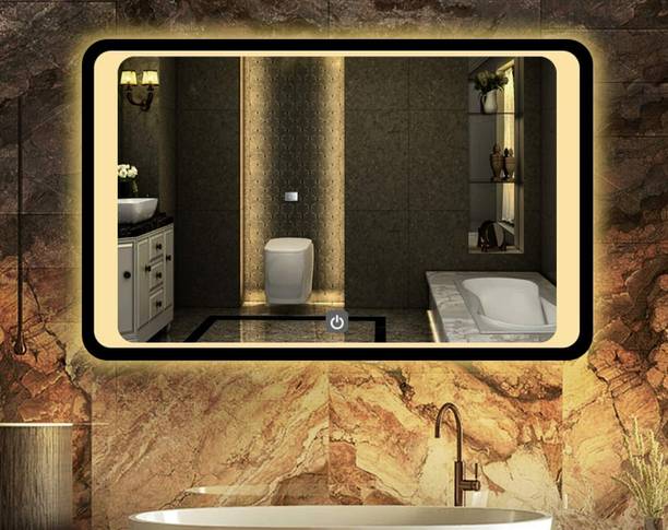 Khushi Decors Touch Sensor LED Bathroom Mirror with Light-Wall Mounted Backlit- 24 x 18 Inch Lighted Mirror