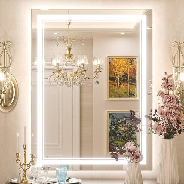 Khushi Decors Led Mirror with Light Bathroom Wall Decor 
Makeup Room 18x24 Inch LT4 Bathroom Mirror