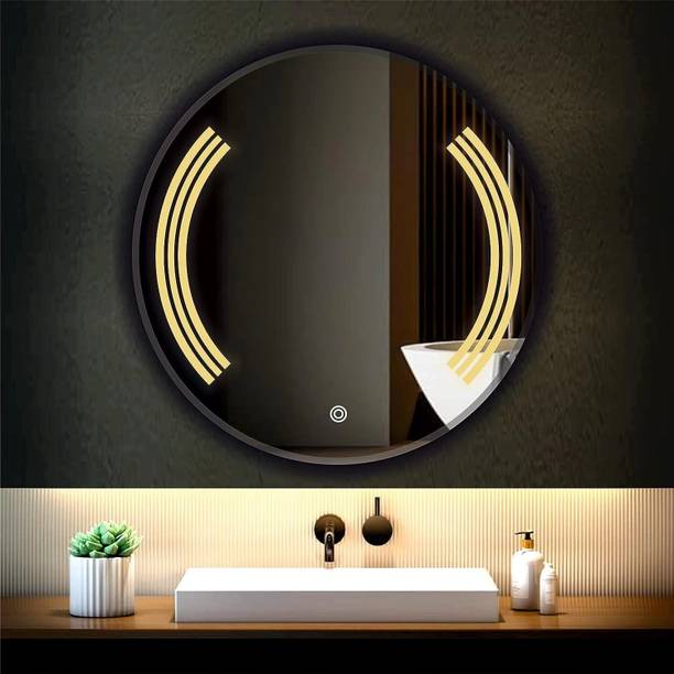 ARC homes & memorials Modern Designed LED Circular Wall Mounted 21*21 inch & 3 Mode Backlit Lighted Bathroom Mirror