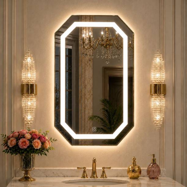 glowmira 18x24 Smart Light mirror with touch sensor 3 Colors wall miirror lighted Mirror Bathroom Mirror