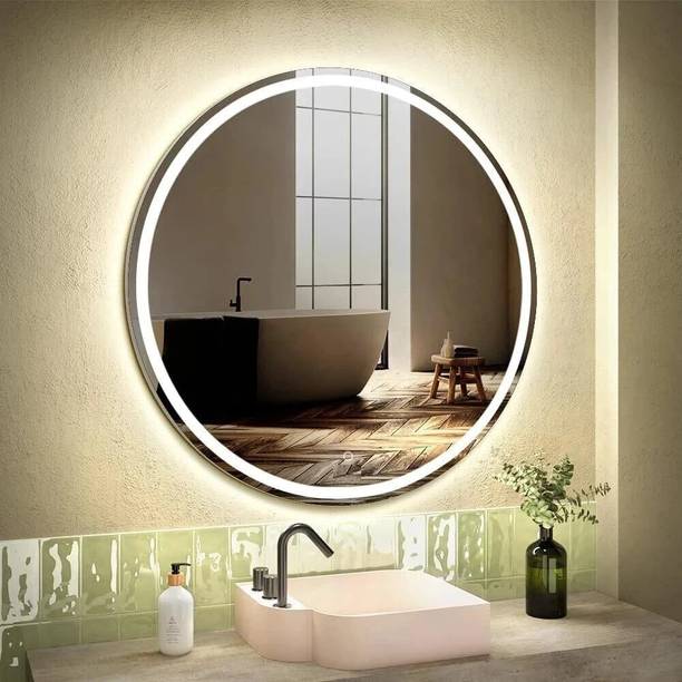 LUPPRA Glass Round 24X24 Inch Wall-Mounted LED Mirror Bathroom Mirror