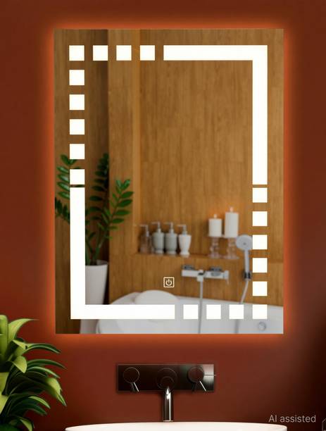 KRELIX Rectengale LED Bathroom Mirror with 3 Lighting (18 X24 INCH). Bathroom Mirror