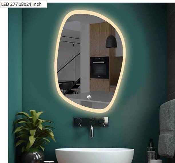 quality glass Glass led Mirror for Bathroom Light Mirror with Light Touch Sensor 18x24 inch Decorative Mirror