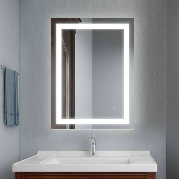 windowera LED Mirror with Touch Sensor, 15 Inch x 18 Inch Wall Mount, 3 Light Effects Bathroom Mirror