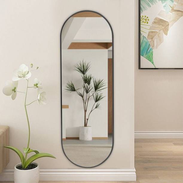 Rworld 9"INCH BY 18" INCH.. No screw , Easy stick , Long oval Bathroom Mirror (Oval) Decorative Mirror