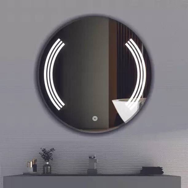 ARC homes & memorials Modern Designed Cut LED Circular Wall Mounted 21 inch & 3 Mode Backlit Bathroom Bathroom Mirror