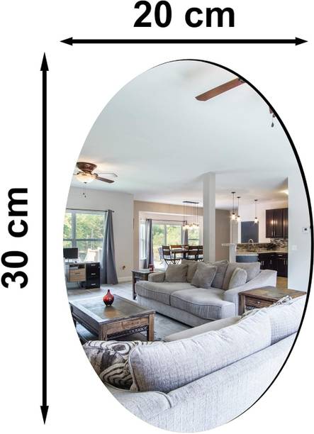 OFFWHITEHUB 5 inch Pack of 2 Frameless Rectan0gle Wall Mirror, 20 x 30 cm Decora