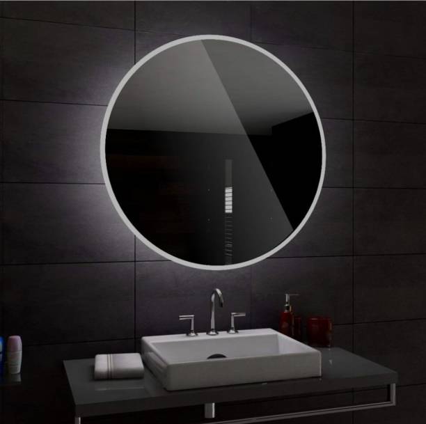 VKledmirror 24 x 24 LED Mirror with Touch Sensor for Bathroom/Wash Basin/Makeup/Bedroom/Home Lighted Mirror
