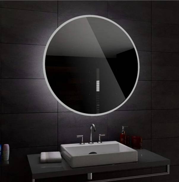 Aklighting Round Mirror with Touch Sensor Bright Light MirrorNeutral White 4000K (24"x24" Bathroom Mirror
