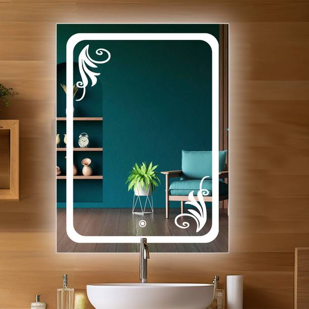 Sunsyze Unframed LED Mirror With Brightness Adjustable | Standard Size Mirror 18x24" Bathroom Mirror