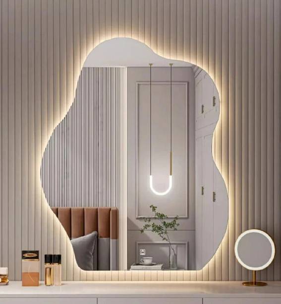 MIRROROLOGY INDUSTRY Irregular Cloud Wall Bathroom 18x24 Lighted Mirror