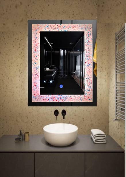 MERKEZI ART Led Mirror For Wall, Bathroom, Living Room, 3 In 1 Color, 24 x 18 Inch MA01 Lighted Mirror